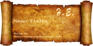 Hausz Etelka névjegykártya